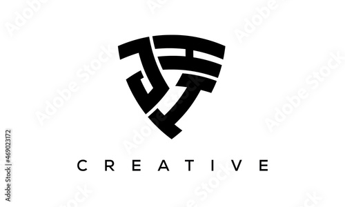 JIH letters logo, security Shield logo vector