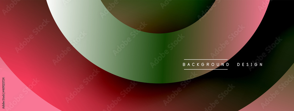 Abstract overlapping lines and circles geometric background with gradient colors Abstract overlapping lines and circles geometric background with gradient colors