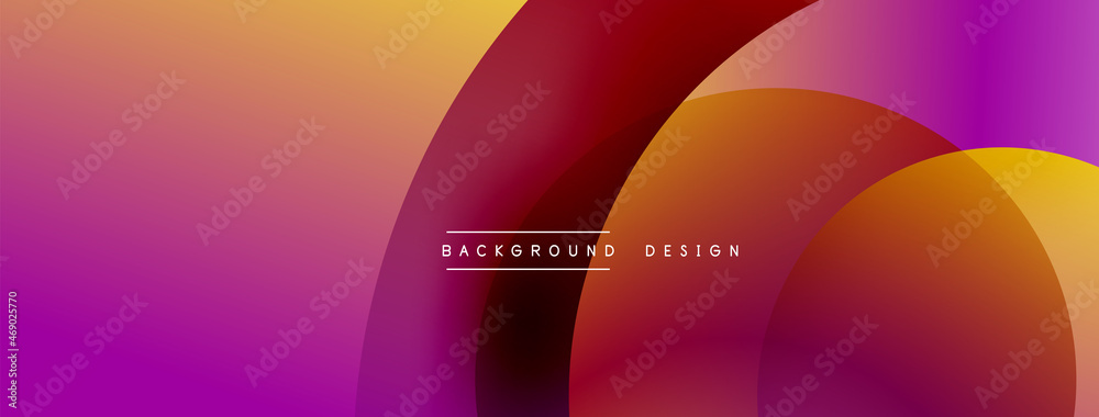 Abstract overlapping lines and circles geometric background with gradient colors Abstract overlapping lines and circles geometric background with gradient colors