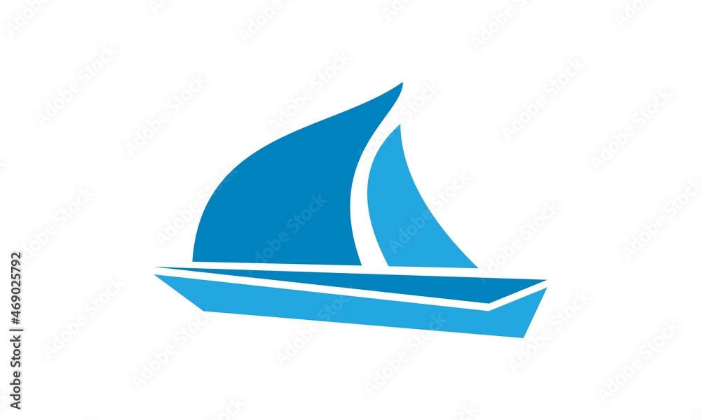 sailing ship logo vector
