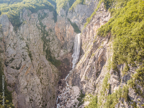 Waterfall Boka in Triglav National Park , Slovenia, Bovec, Europe