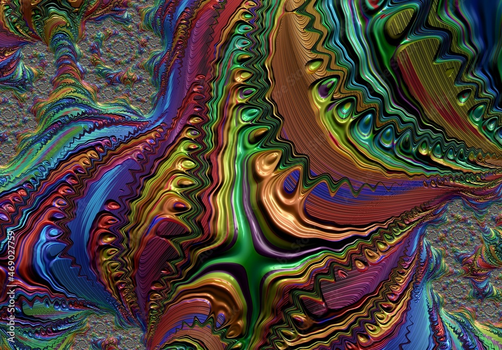 Fototapeta premium Abstract psychedelic fractal background