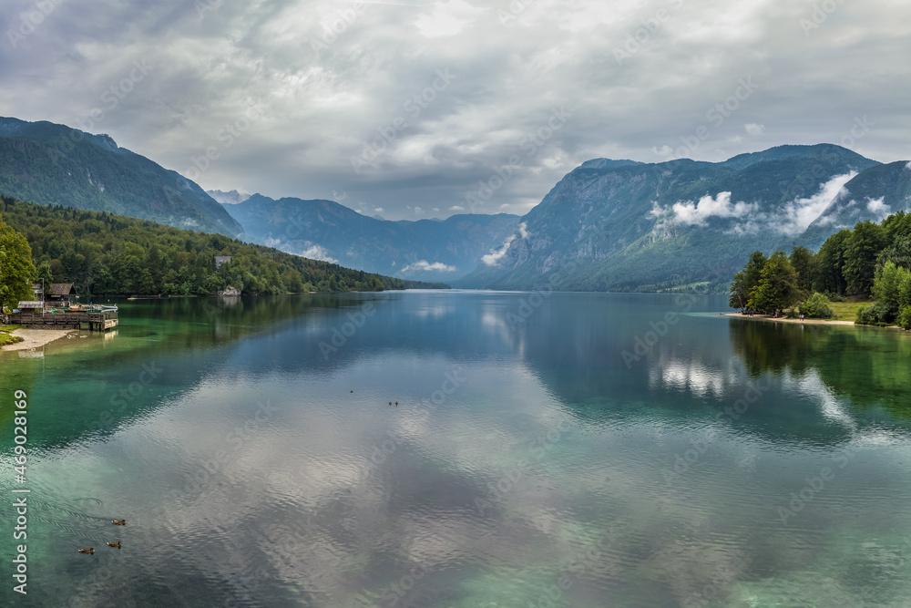 Bohinj lake in Triglav national park Slovenia