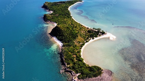 aerial view of island