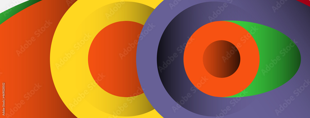 Abstract background. Minimal geometric circles and round style shapes with deep shadow effects. Trendy technology business template for wallpaper banner or background Abstract background. Minimal geometric circles and round style shapes with deep shadow effects. Trendy technology business template for wallpaper banner or background
