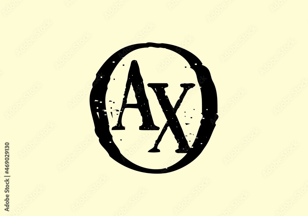 Obraz premium colorful and unique of AX initial letter