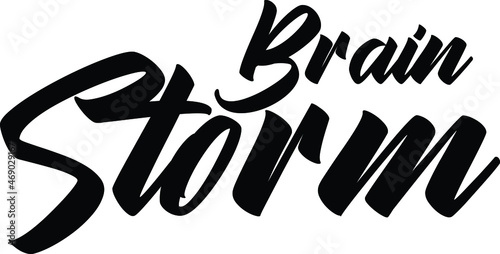 Brain Storm Vector design idiom Text Phrase