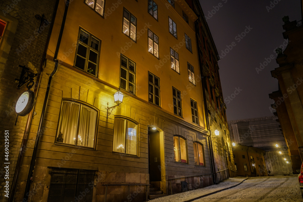 ガムラスタン旧市街の街並み（ストックホルム）