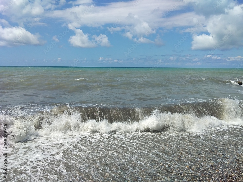 Fototapeta premium waves on the beach
