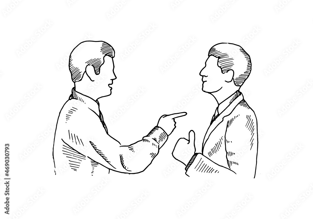 It's amazing that two workers are simulating a job in a business meeting. vector draw graphic design illustration sketch It's amazing that two workers are simulating a job in a business meeting. vector draw graphic design illustration sketch