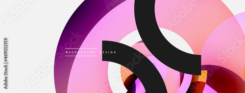 Circle abstract background. Vector illustration for wallpaper banner background card or landing page
