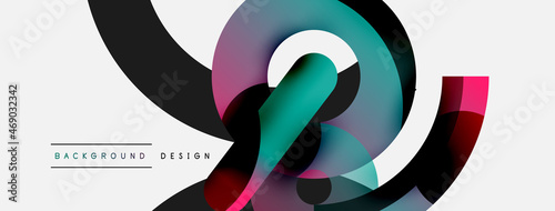 Circle abstract background. Vector illustration for wallpaper banner background card or landing page