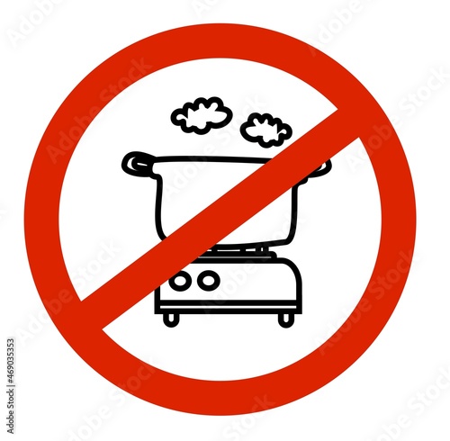 no cooking sign vector 