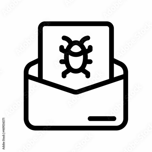 scammer scam email malware spam single isolated icon with outline style