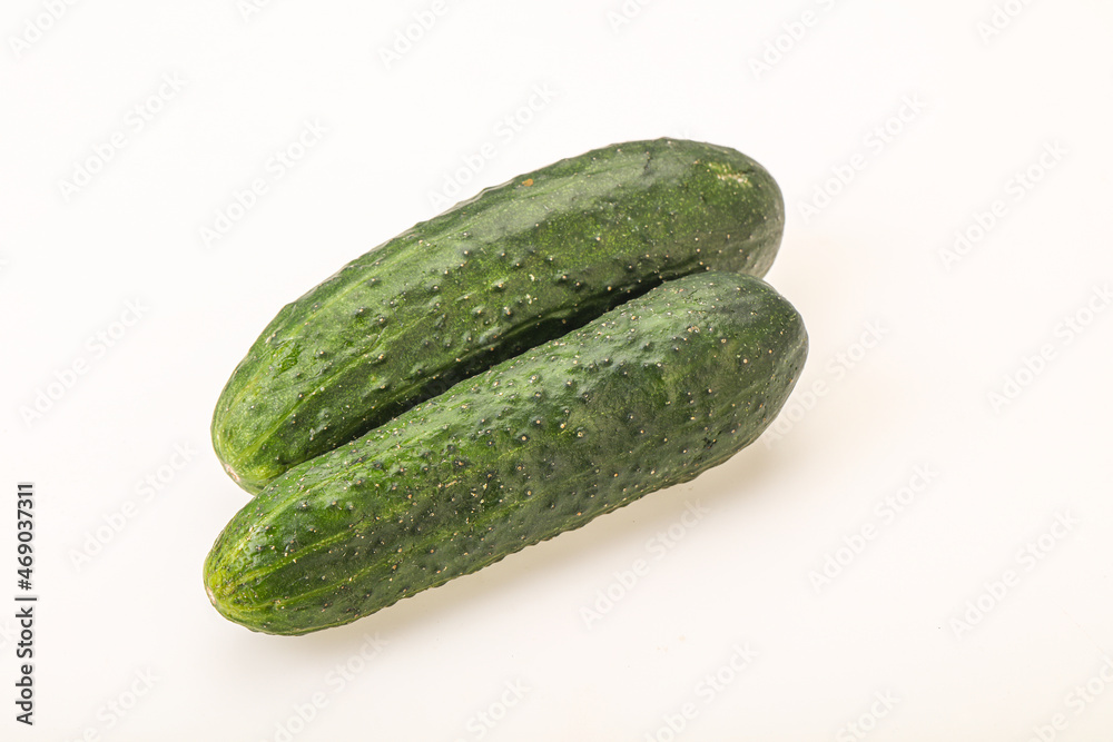 Ripe organic natural green cucumber Ripe organic natural green cucumber