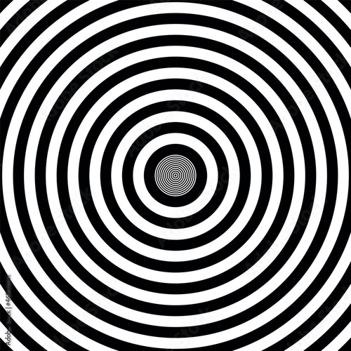 Black and white hypnotic optical illusion background