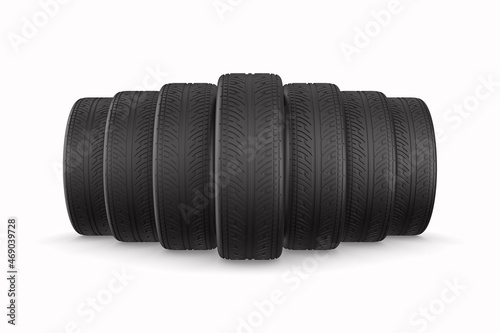 tire on white background. I...