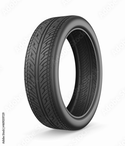 tire on white background. I...