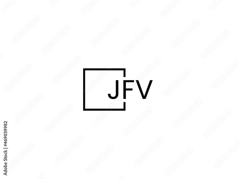 Fototapeta premium JFV letter initial logo design vector illustration