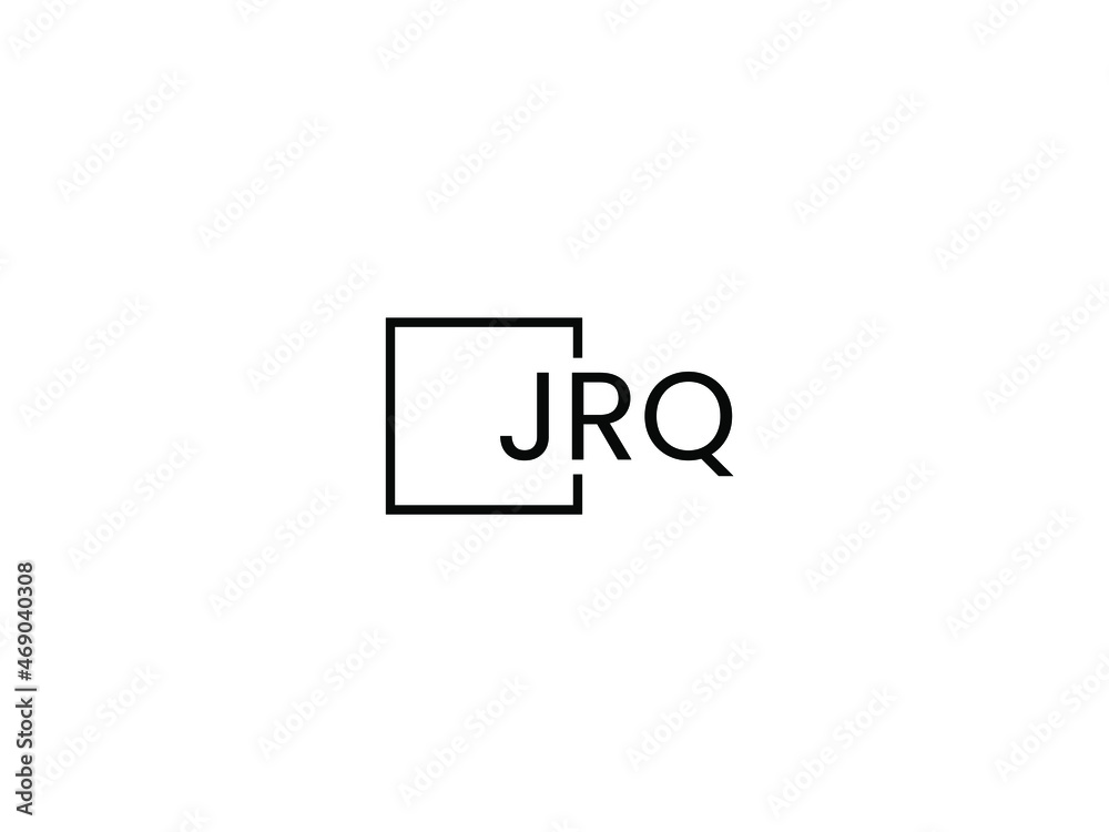 JRQ letter initial logo design vector illustration