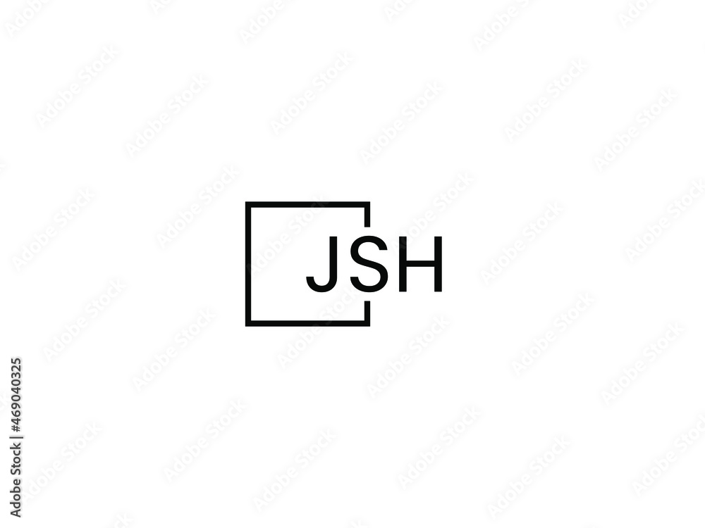Obraz premium JSH letter initial logo design vector illustration