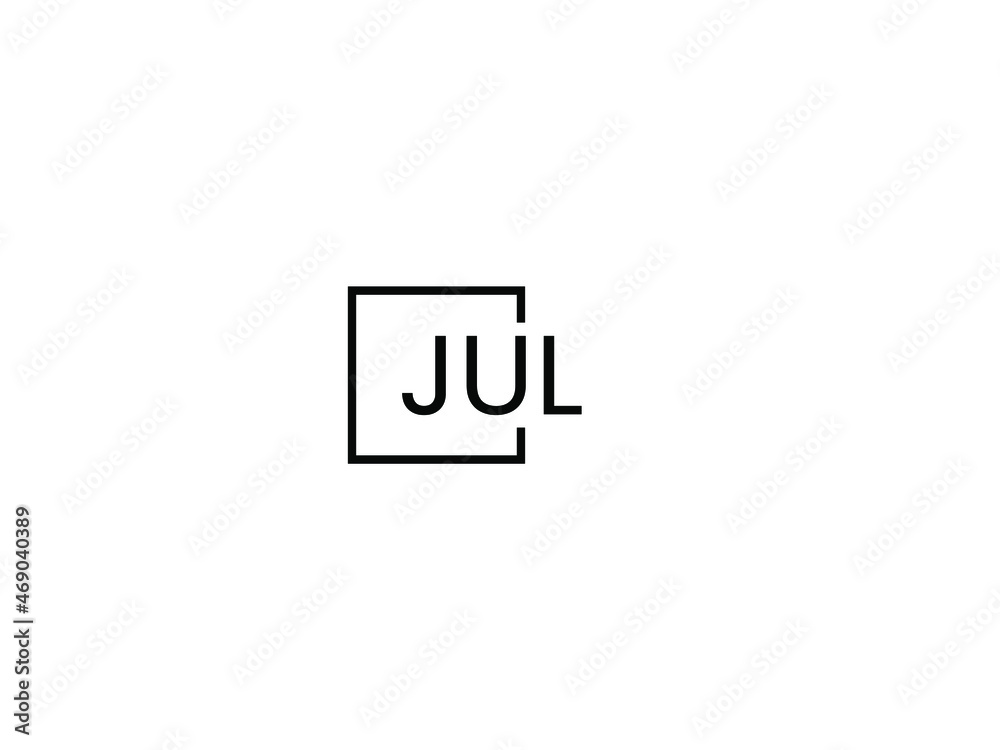 JUL letter initial logo design vector illustration