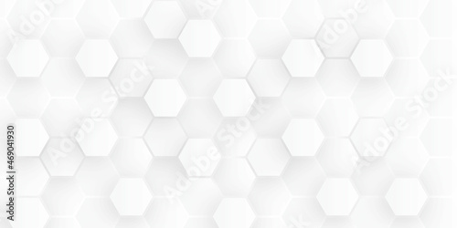 Fototapeta Naklejka Na Ścianę i Meble -  hexagon concept design abstract technology background vector EPS, Abstract white hexagon concept background, soft white background.
