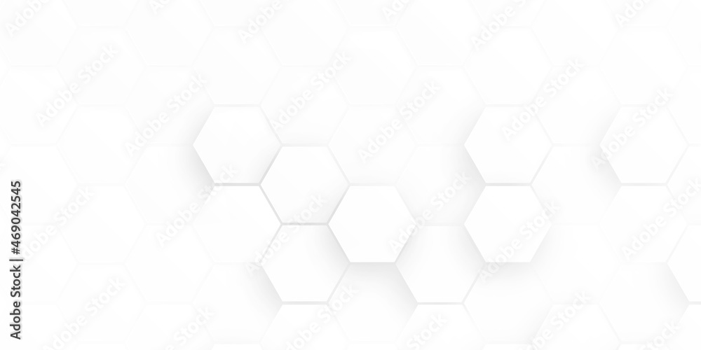 Naklejka premium hexagon concept design abstract technology background vector EPS, Abstract white hexagon concept background, soft white background. 