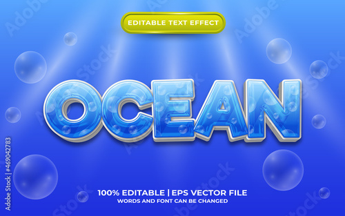 Ocean editable text effect