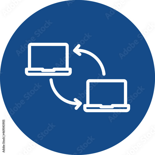 Data transfer Isolated Vector icon which can easily modify or edit