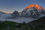 Sunrise in mountains