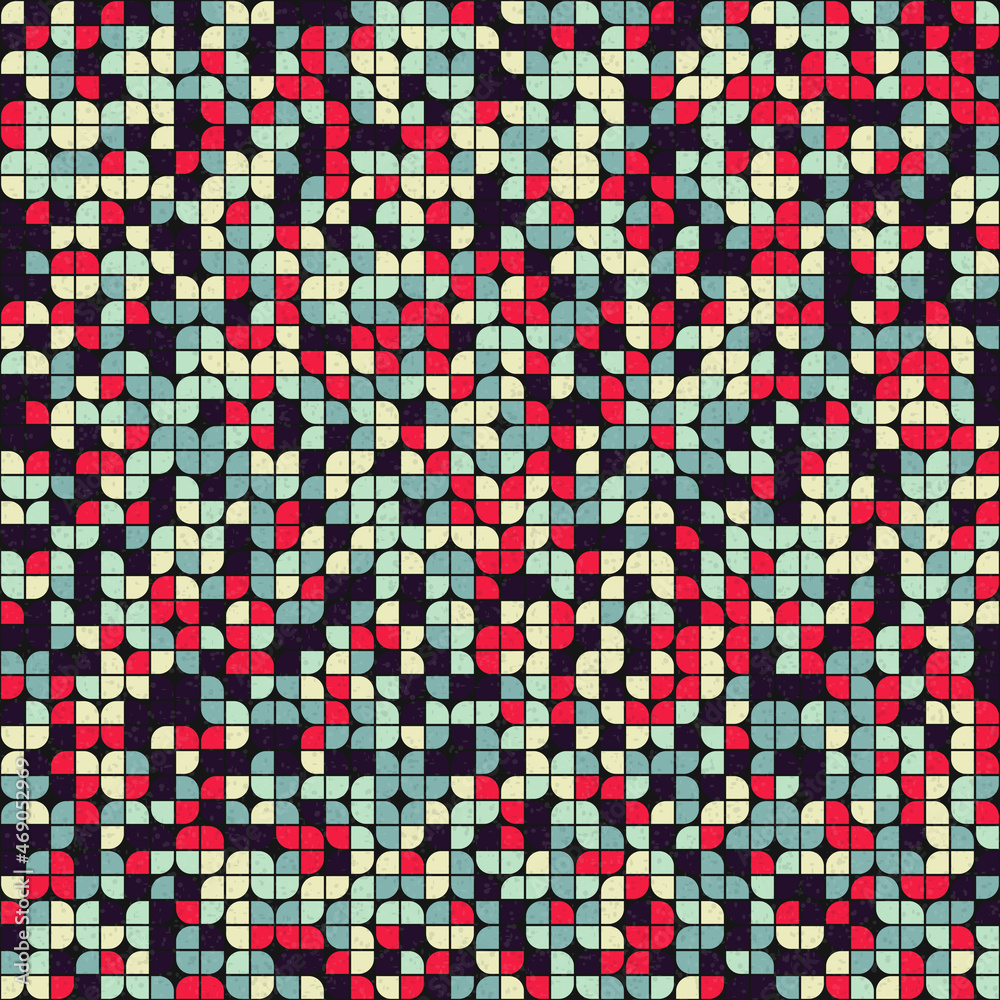 Fototapeta premium Abstract Geometric Pattern generative computational art illustration