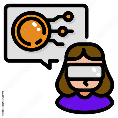 metaverse line icon