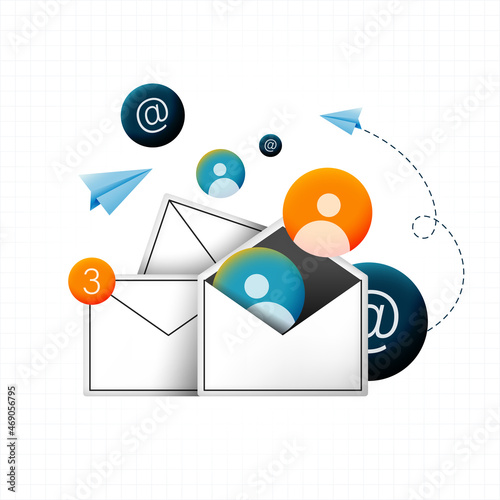 Email, mail notification. Social network, reading messages.