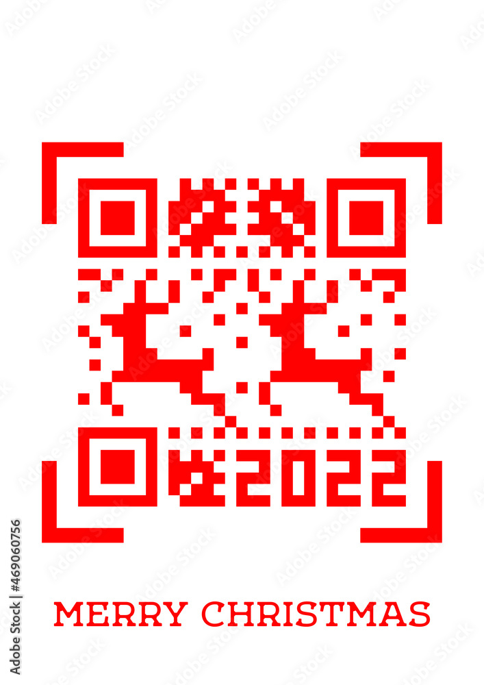 vector Christmas and New Year pattern on a sweater stylized as a qr code isolated on a white background. Pixel deer and numbers 2022. Useful for New Years and Christmas holidays, postcards, web, print vector Christmas and New Year pattern on a sweater stylized as a qr code isolated on a white background. Pixel deer and numbers 2022. Useful for New Years and Christmas holidays, postcards, web, print