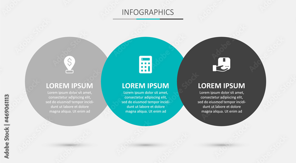 Set Calculator, Cash location pin and Delivery hand with box. Business infographic template. Vector Set Calculator, Cash location pin and Delivery hand with box. Business infographic template. Vector