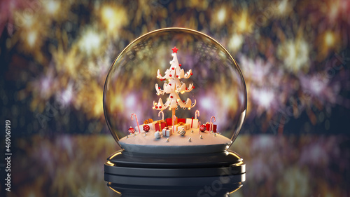 Christmas snow globe and fi...