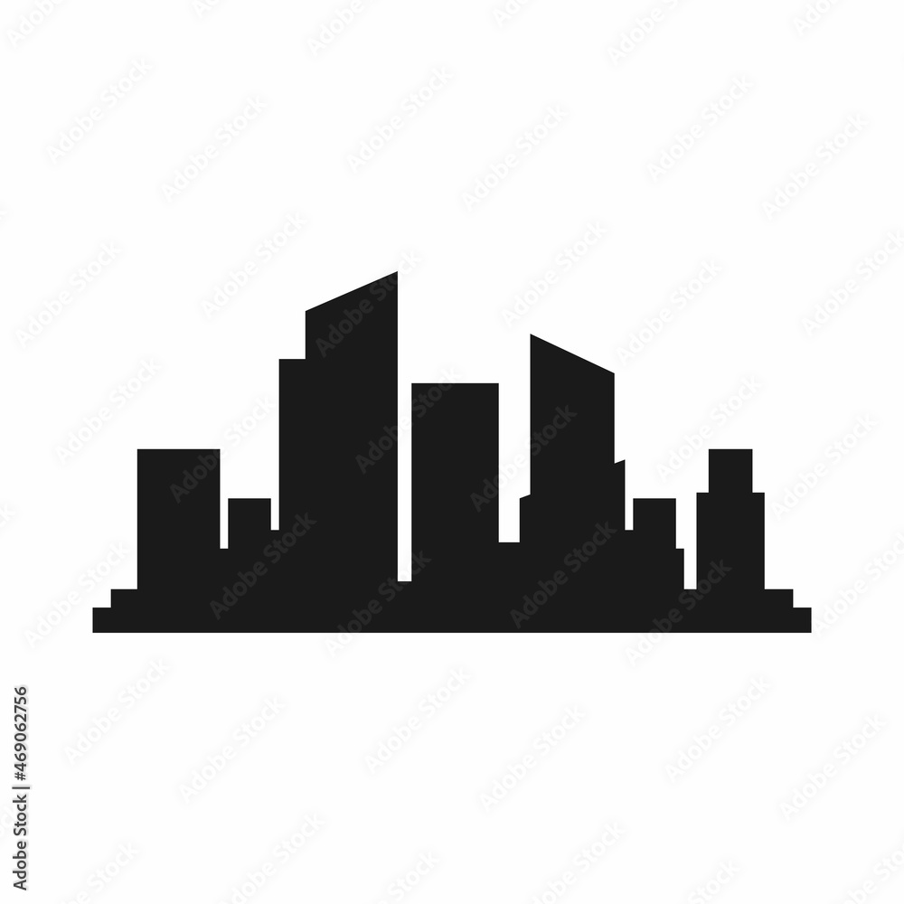 City skyline icon design template illustration vector