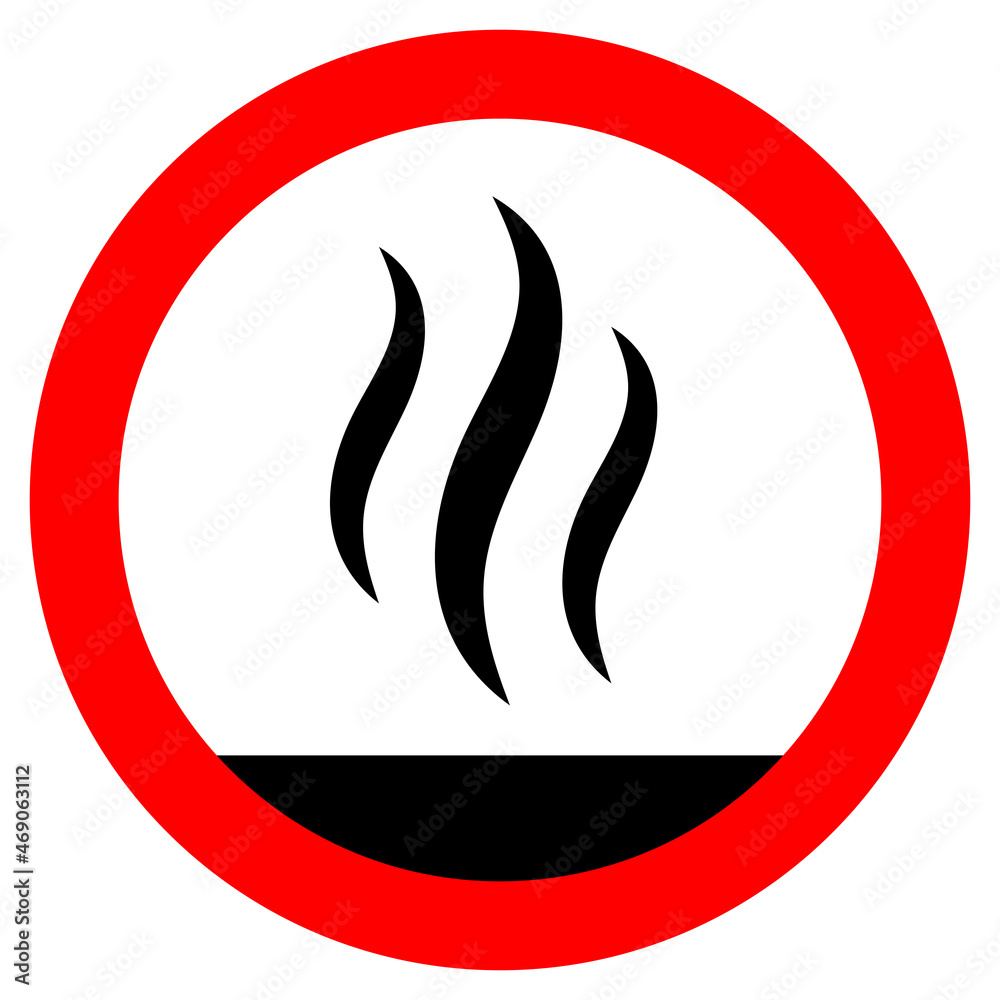 Obraz premium Hot surface warning sign