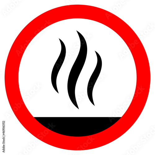 Hot surface warning sign