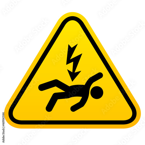 Electric shock danger sign