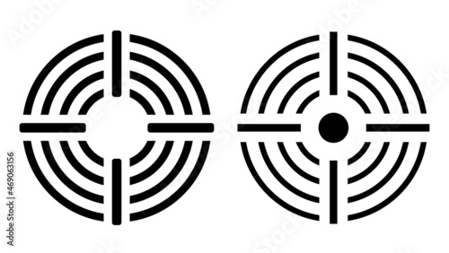 Crosshair vector icon, target sight symbol