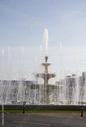 Bucharest central city fountain