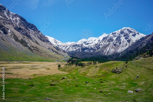 Beautiful snow capped mountains of the Caucasus