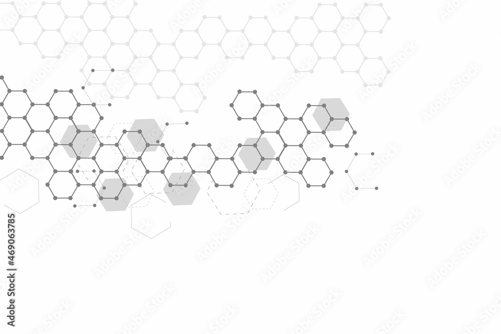 Structure molecule and communication. Dna, atom, neurons. Scientific concept for your design. Connected lines with dots. Medical, technology, chemistry, science background. Vector illustration. Structure molecule and communication. Dna, atom, neurons. Scientific concept for your design. Connected lines with dots. Medical, technology, chemistry, science background. Vector illustration.