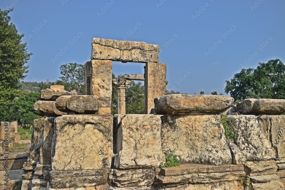 ruins of ancient temple at alwar rajasthan 
