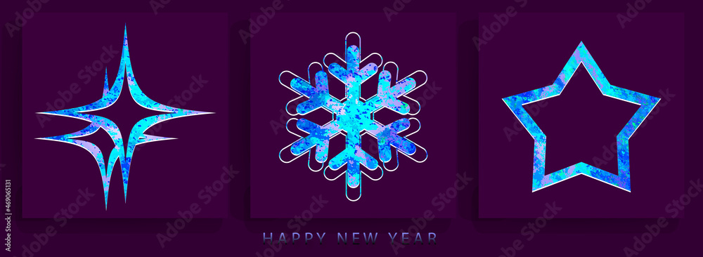 Christmas abstract texture snowflakes in blue and purple shade, design component Christmas abstract texture snowflakes in blue and purple shade, design component