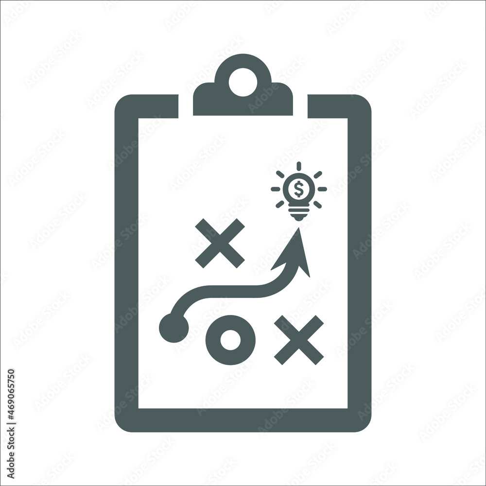 Business plan icon. Gray vector graphics. Business plan icon. Gray vector graphics.