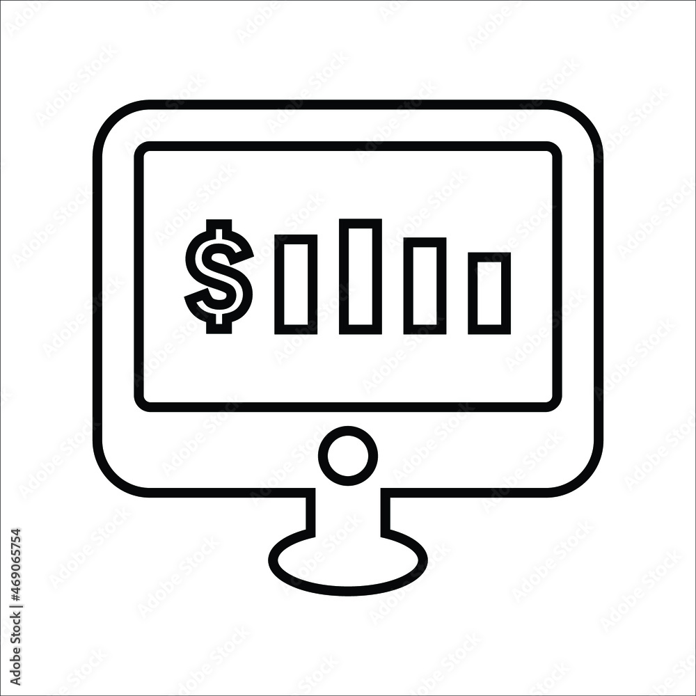 Business report icon. Outlive vector graphics. Business report icon. Outlive vector graphics.