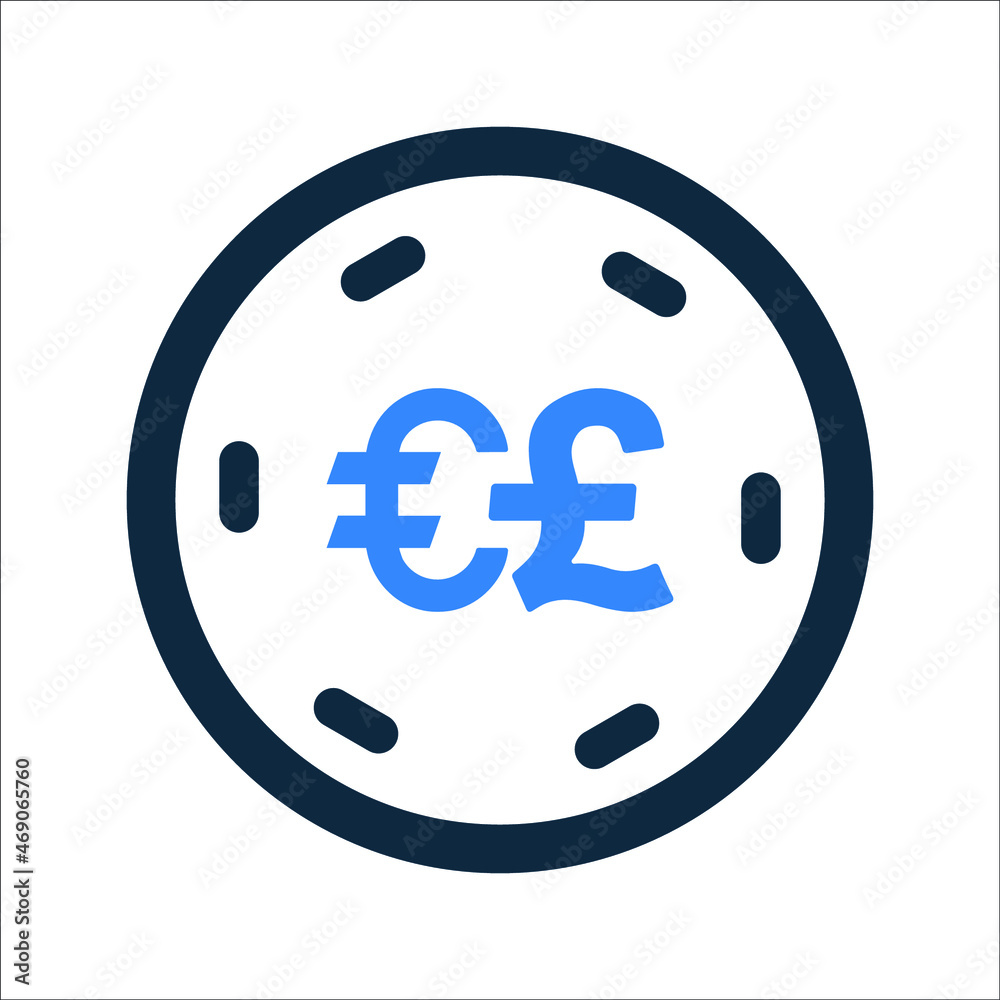 Currency symbols, dollar, euro icon. Simple editable vector illustration. Currency symbols, dollar, euro icon. Simple editable vector illustration.